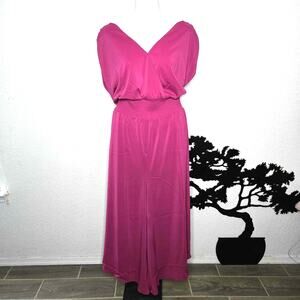 G by Giuliana Black Label Chiffon Smocked Waist Wide-leg Jumpsuit